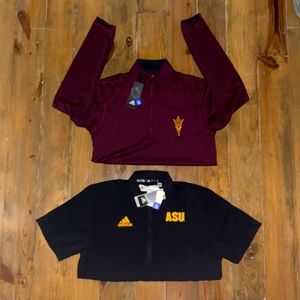 NWT Adidas - AeroReady - Arizona St. - Long Sleeve Pullover & 1/4 Zip SS